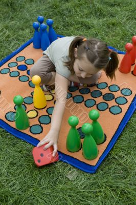 Child playing with a board