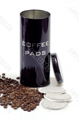 Box with coffee pads