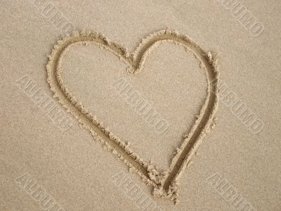 Heart in the sand
