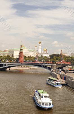 Moscow river and Kremlin