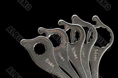 ring spanner on black