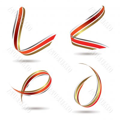 metallic ribbon white