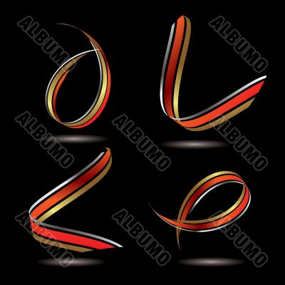 metallic ribbon