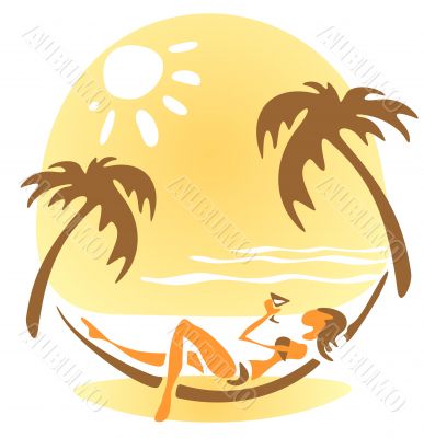 girl in a hammock