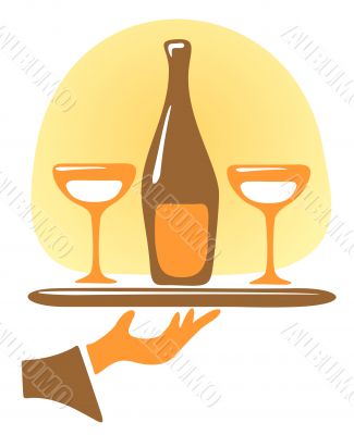 wine and glasses