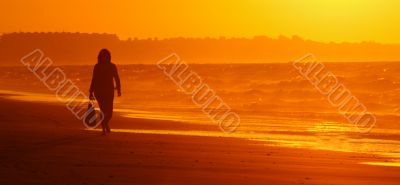 Walking on the beach