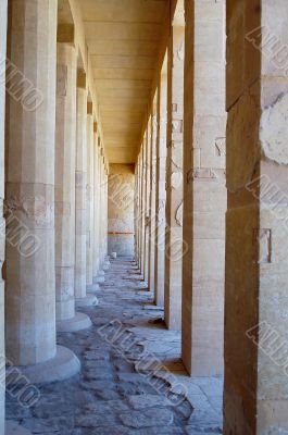Colonnade in temple