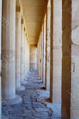 Colonnade in temple