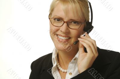 A beautiful friendly secretary/telephone operator.