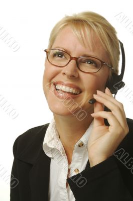 A beautiful friendly secretary/telephone operator.