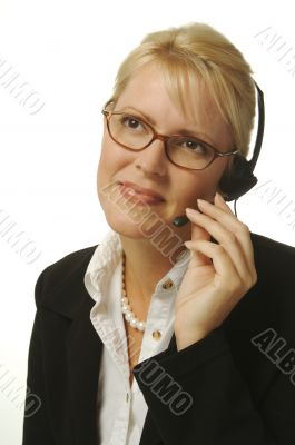 A beautiful friendly secretary/telephone operator.