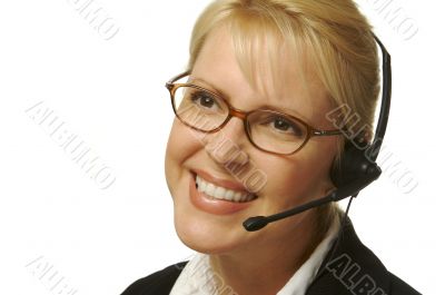A beautiful friendly secretary/telephone operator.