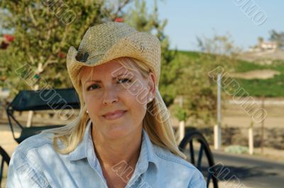 Cute Cowgirl in The Country