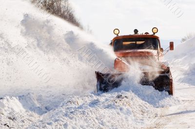 Snowplow at work