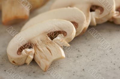 Mushrooms on a Cutting Board