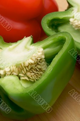 Macro Shot of Cut Bell Pepper