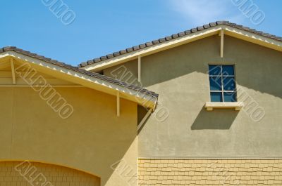 Abstract of New Home Construction Facade