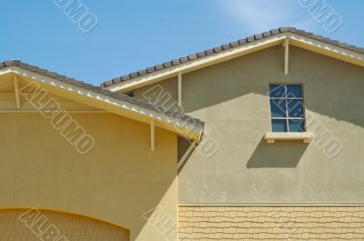 Abstract of New Home Construction Facade