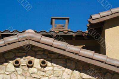 Abstract of New Home Construction Facade
