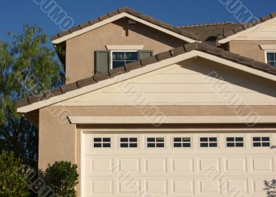 Abstract of New Home Construction Facade