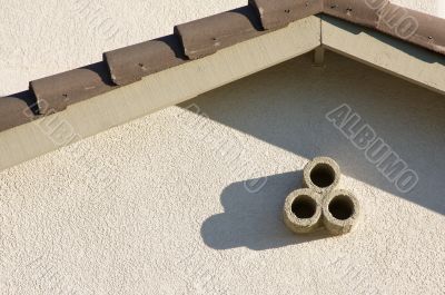 Abstract of New Home Construction Facade