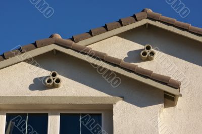 Abstract of New Home Construction Facade