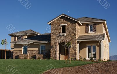 Modern Home in Rural Setting.