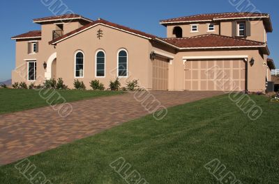 Modern Home in Rural Setting.