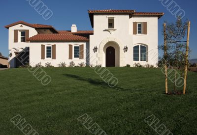 Modern Home in Rural Setting.