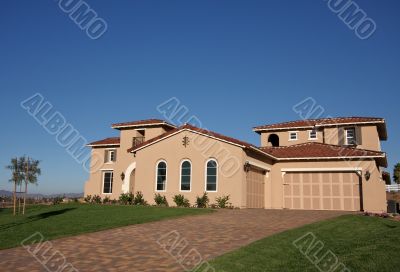 Modern Home in Rural Setting.