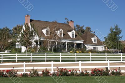 Modern Home in Rural Setting.