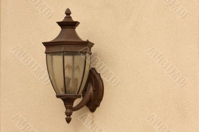 Lamp on Stucco Wall