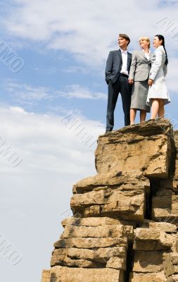 Team on the mountain