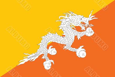 national flag of Bhutan