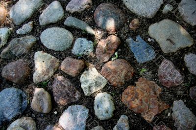 Stones of road