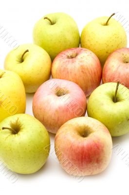 colored apple close up