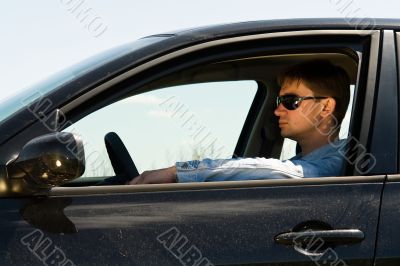 man at the wheel