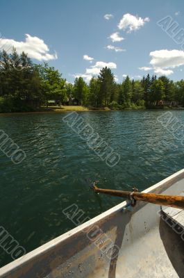 Lake Scene in a Rowboat