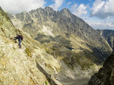 Climbing man