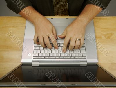 Man Using Laptop