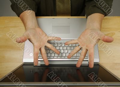 Man Using Laptop