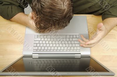 Man Using Laptop