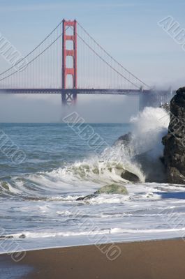 The Golden Gate Bridge in the Morning Fog