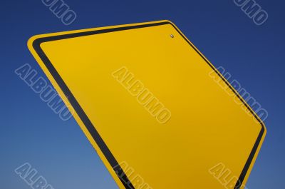 Blank Yellow Road Sign