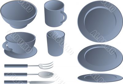 Dining set illustration