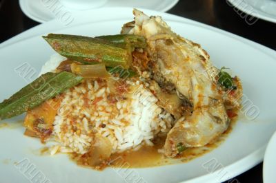 Fish curry rice