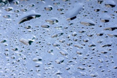 Water Drops on Glass