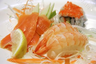 Assorted sushi