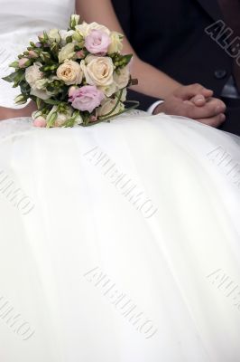 Bouquet and hands