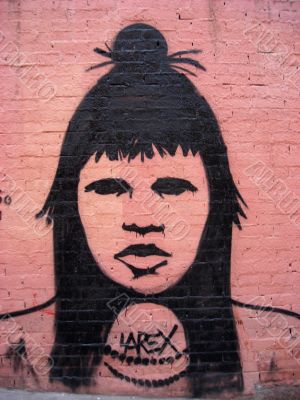 Graffiti woman